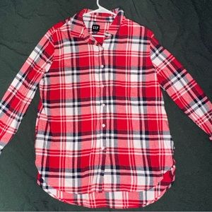 Gap button up plaid flannel
